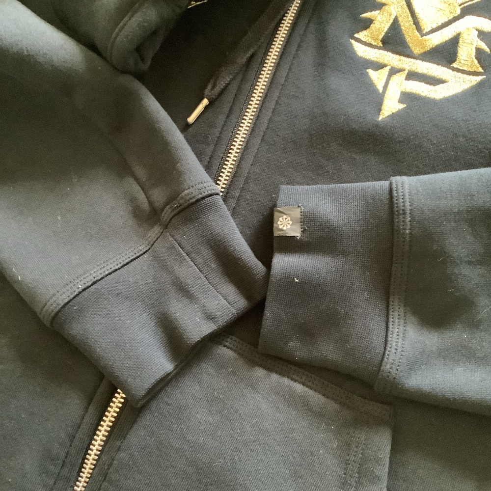 Manny Pacquiao Nike Sportswear Full-Zip Hoodie, size M, BLACK, gold logo, VNTG - Picture 14 of 16